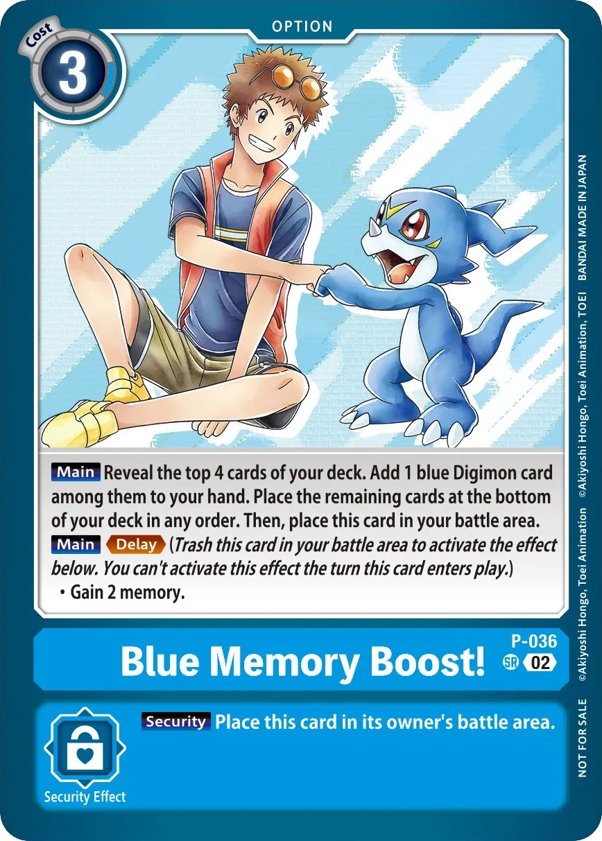 Blue Memory Boost! &mdash; Digimon Card Game card