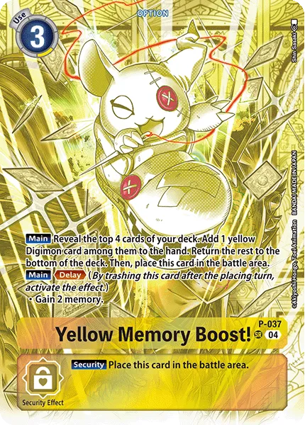 Yellow Memory Boost! &mdash; Digimon Card Game card