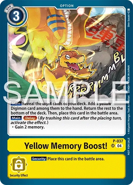 Yellow Memory Boost! &mdash; Digimon Card Game card