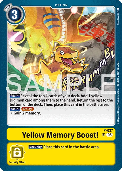 Yellow Memory Boost! &mdash; Digimon Card Game card