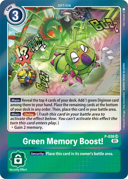 Green Memory Boost! &mdash; Digimon Card Game card