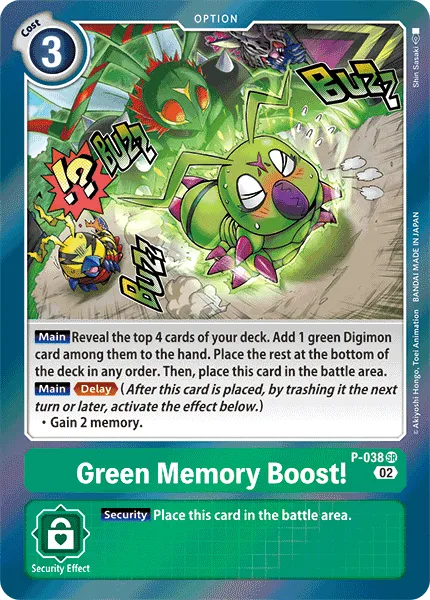Green Memory Boost! &mdash; Digimon Card Game card
