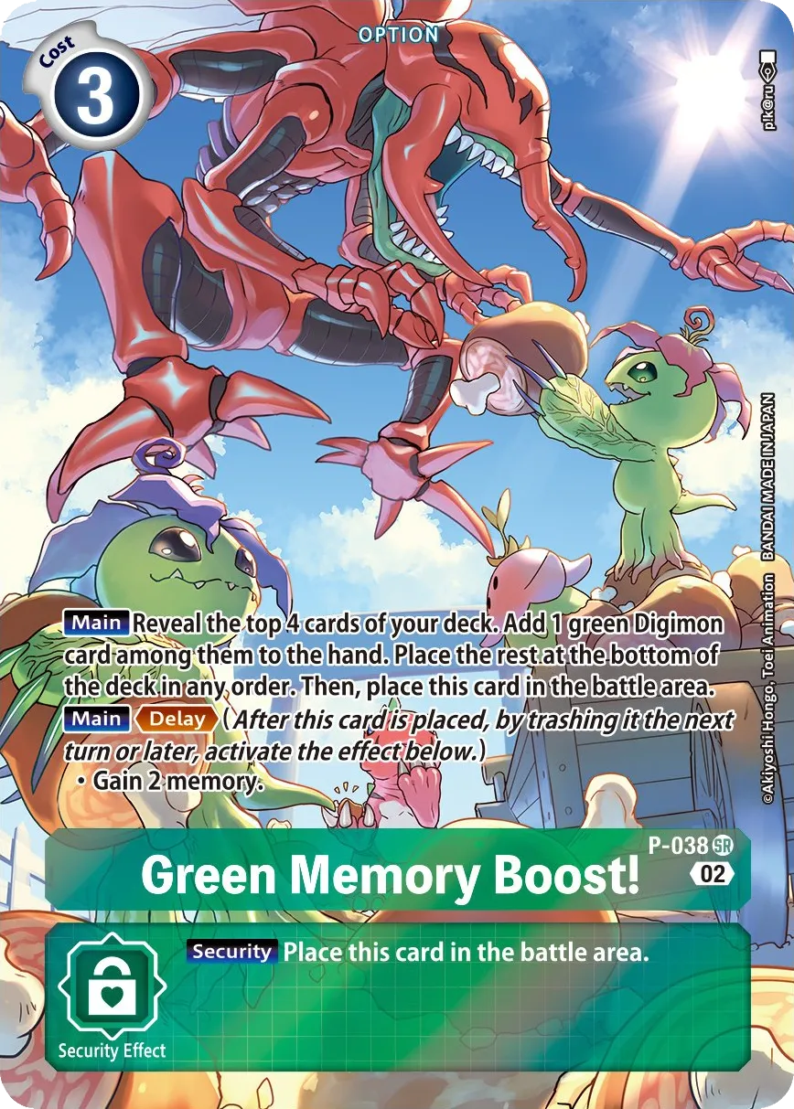 Green Memory Boost! &mdash; Digimon Card Game card