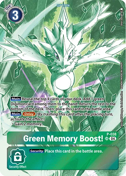 Green Memory Boost! &mdash; Digimon Card Game card
