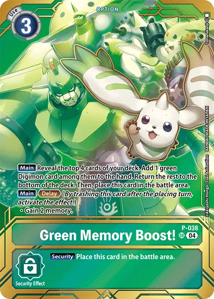 Green Memory Boost! &mdash; Digimon Card Game card