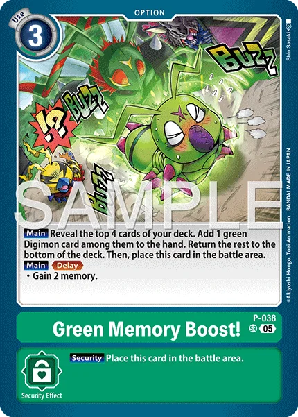 Green Memory Boost! &mdash; Digimon Card Game card