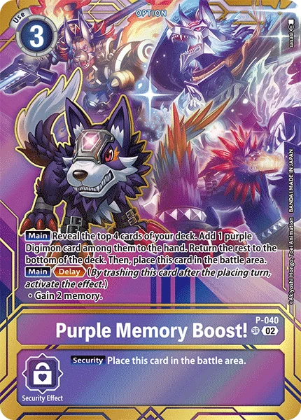 Purple Memory Boost! &mdash; Digimon Card Game card