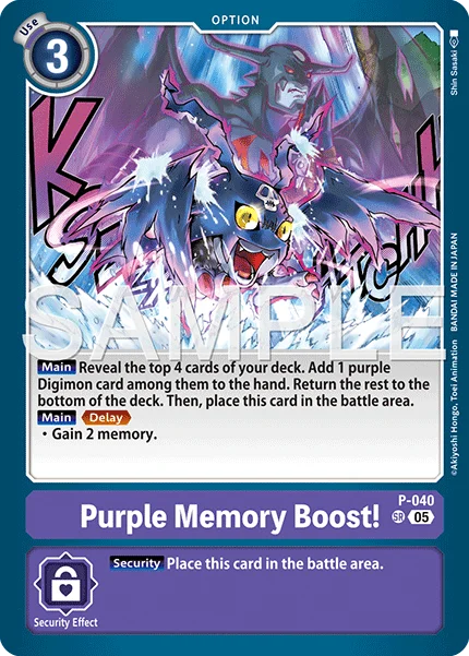 Purple Memory Boost! &mdash; Digimon Card Game card