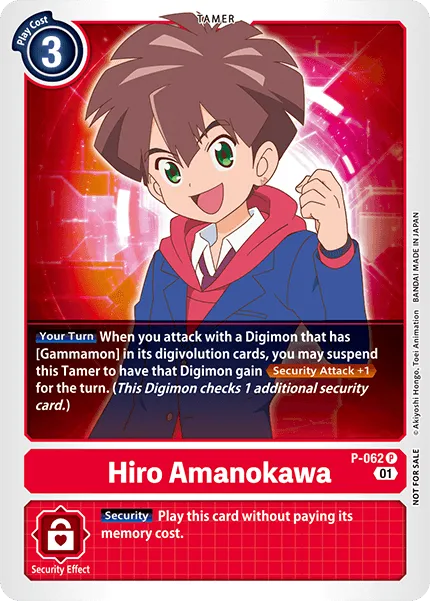 Hiro Amanokawa &mdash; Digimon Card Game card