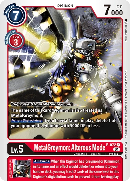 MetalGreymon: Alterous Mode &mdash; Digimon Card Game card