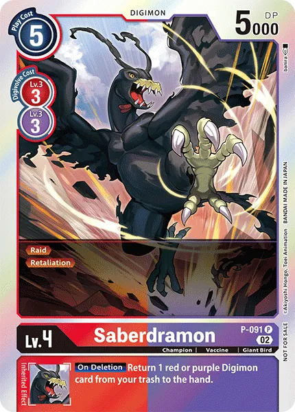 Saberdramon &mdash; Digimon Card Game card