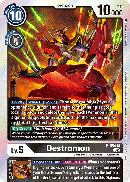 Destromon &mdash; Digimon Card Game card