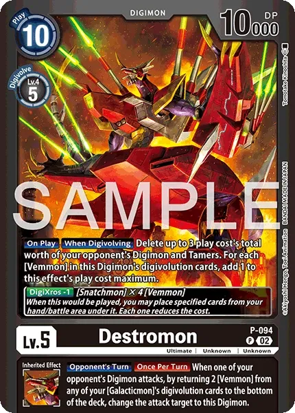 Destromon &mdash; Digimon Card Game card