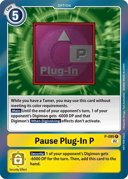 Pause Plug-In P &mdash; Digimon Card Game card