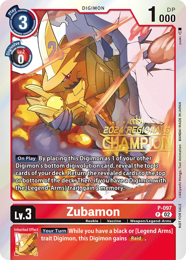 Zubamon &mdash; Digimon Card Game card