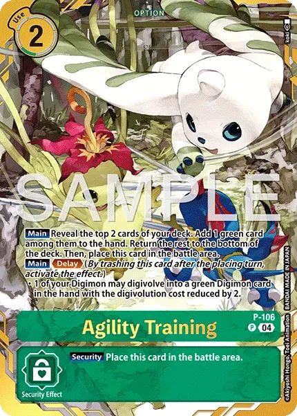 Agility Training &mdash; Digimon Card Game card