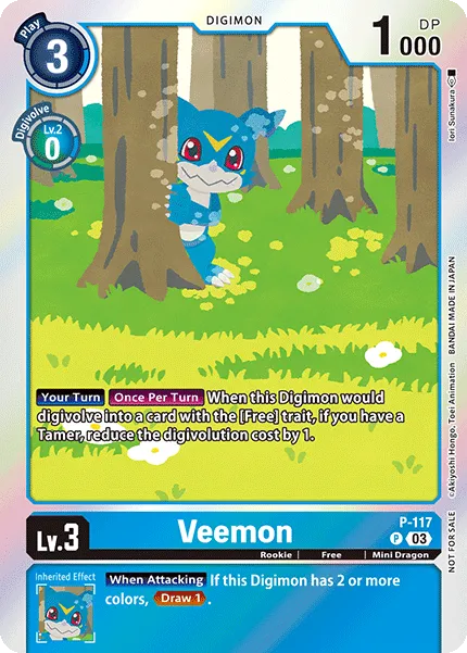 Veemon &mdash; Digimon Card Game card