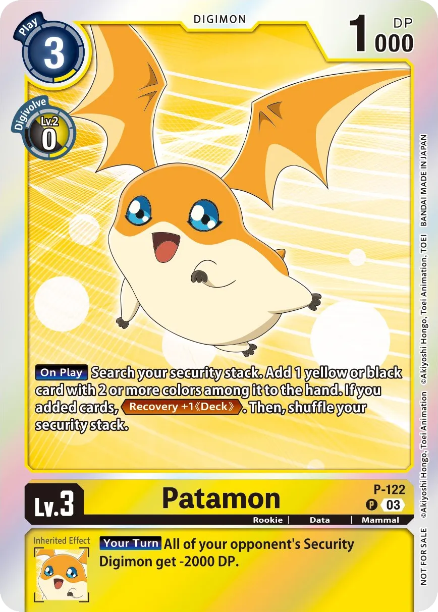Patamon &mdash; Digimon Card Game card