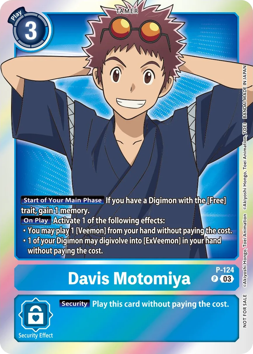 Davis Motomiya &mdash; Digimon Card Game card