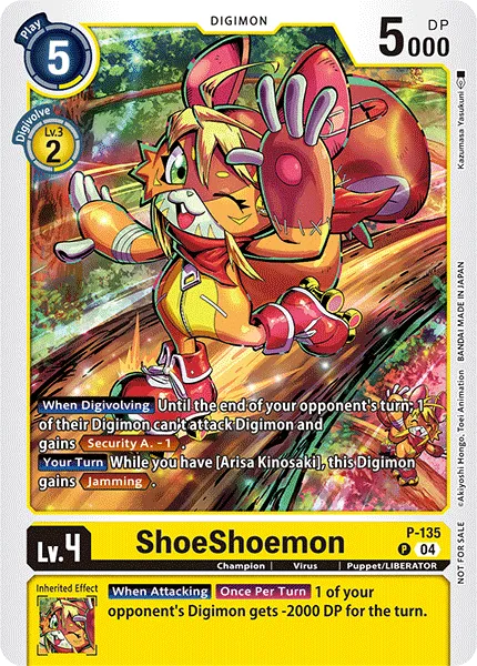 ShoeShoemon &mdash; Digimon Card Game card