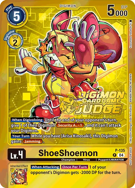 ShoeShoemon &mdash; Digimon Card Game card