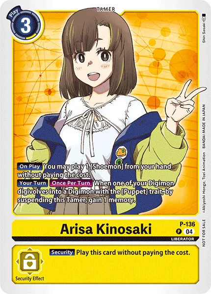 Arisa Kinosaki &mdash; Digimon Card Game card