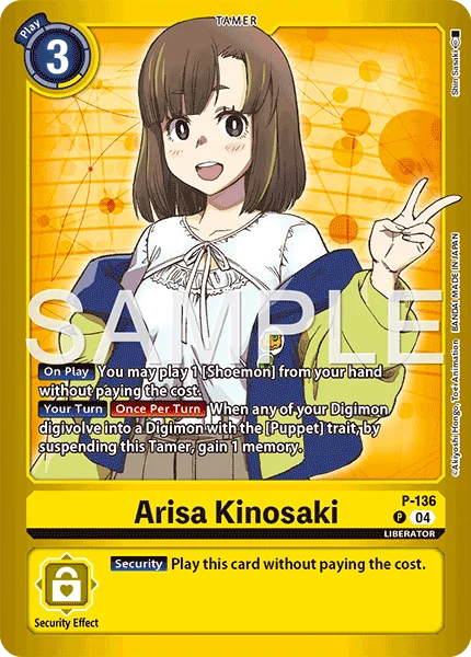 Arisa Kinosaki &mdash; Digimon Card Game card