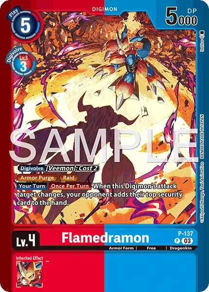 Flamedramon &mdash; Digimon Card Game card