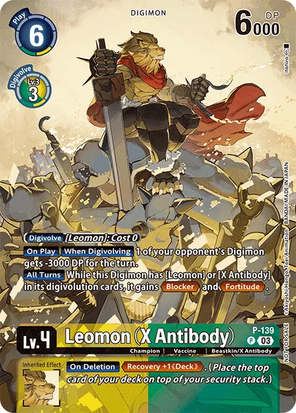 Leomon (X Antibody) &mdash; Digimon Card Game card
