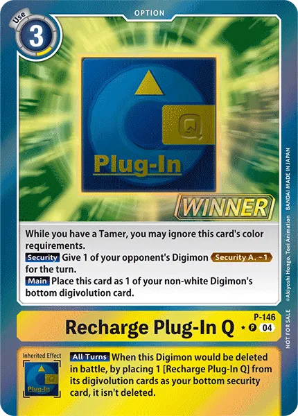 Recharge Plug-In Q &mdash; Digimon Card Game card