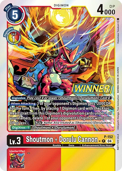 Shoutmon + Dorulu Cannon &mdash; Digimon Card Game card