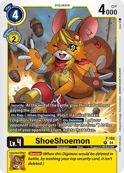 ShoeShoemon &mdash; Digimon Card Game card