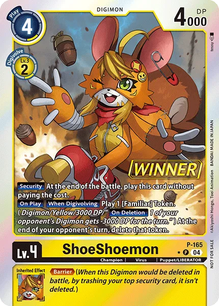 ShoeShoemon &mdash; Digimon Card Game card
