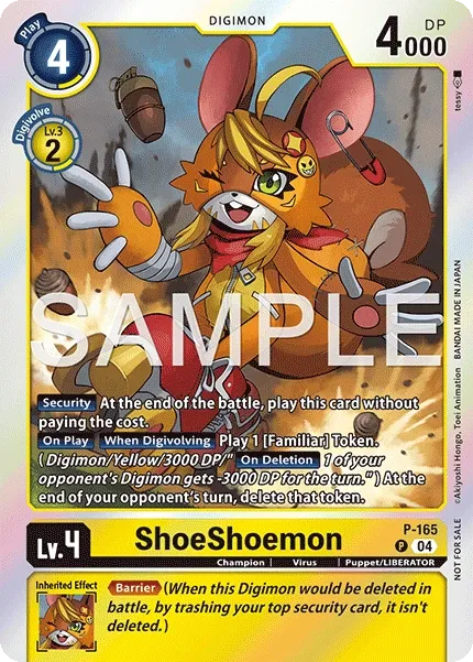 ShoeShoemon &mdash; Digimon Card Game card