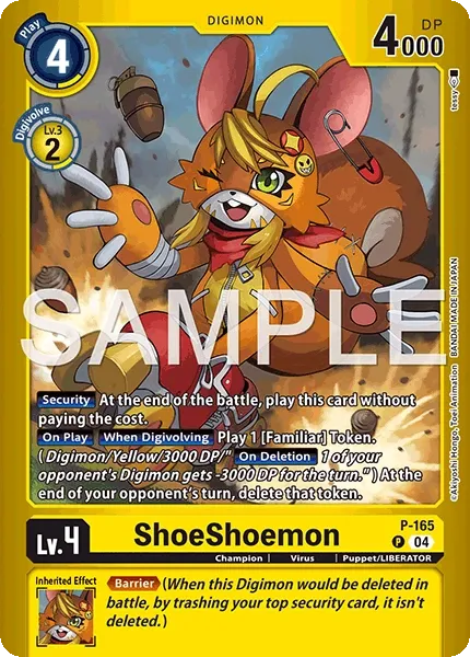 ShoeShoemon &mdash; Digimon Card Game card