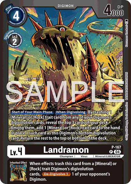 Landramon &mdash; Digimon Card Game card