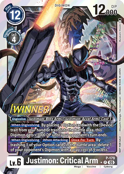 Justimon: Critical Arm &mdash; Digimon Card Game card