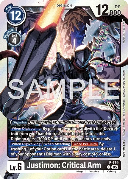 Justimon: Critical Arm &mdash; Digimon Card Game card