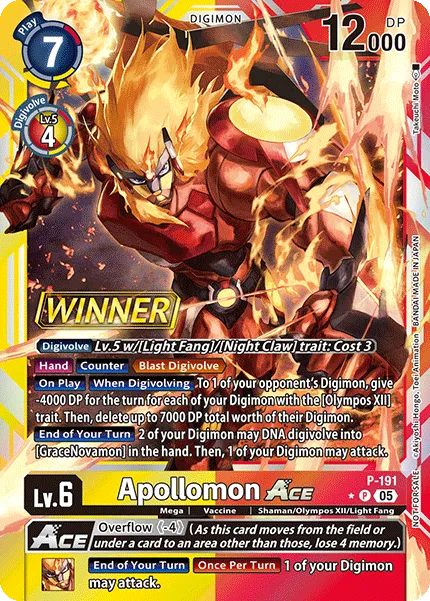 Apollomon ACE &mdash; Digimon Card Game card