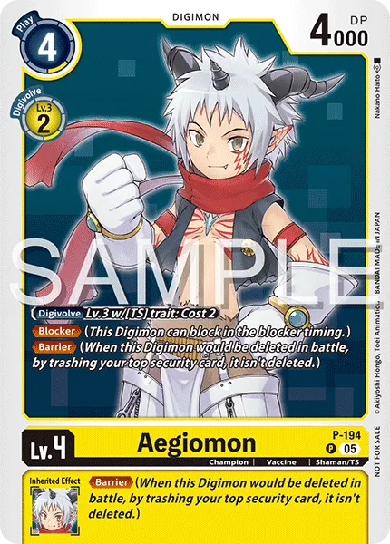 Aegiomon &mdash; Digimon Card Game card