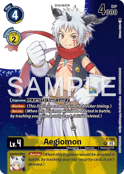 Aegiomon &mdash; Digimon Card Game card