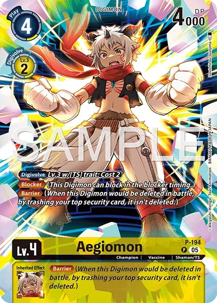Aegiomon &mdash; Digimon Card Game card
