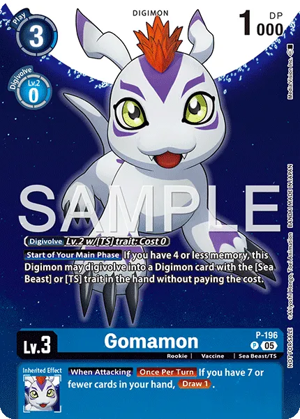 Gomamon &mdash; Digimon Card Game card