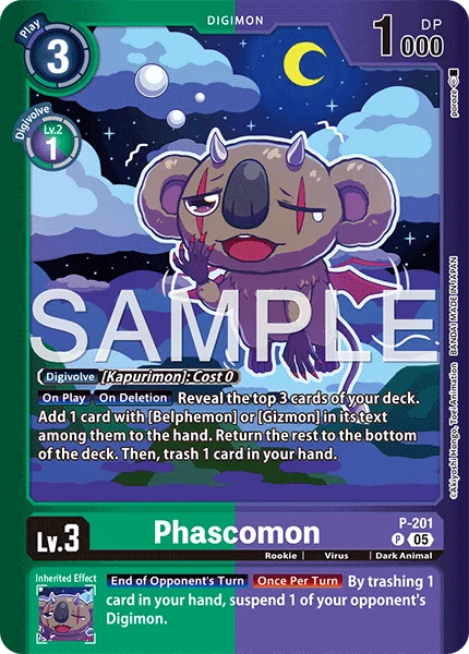 Phascomon &mdash; Digimon Card Game card