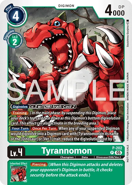 Tyrannomon &mdash; Digimon Card Game card