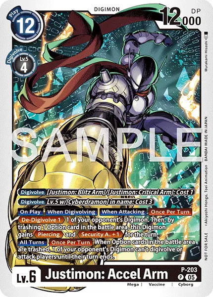 Justimon: Accel Arm &mdash; Digimon Card Game card