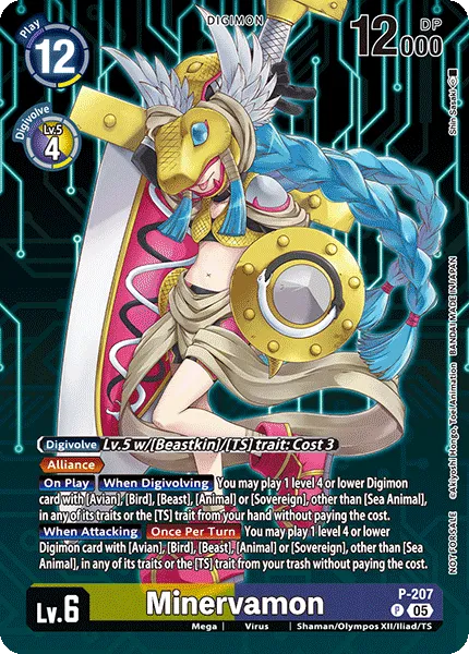 Minervamon &mdash; Digimon Card Game card