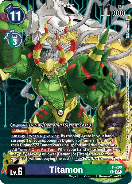 Titamon &mdash; Digimon Card Game card
