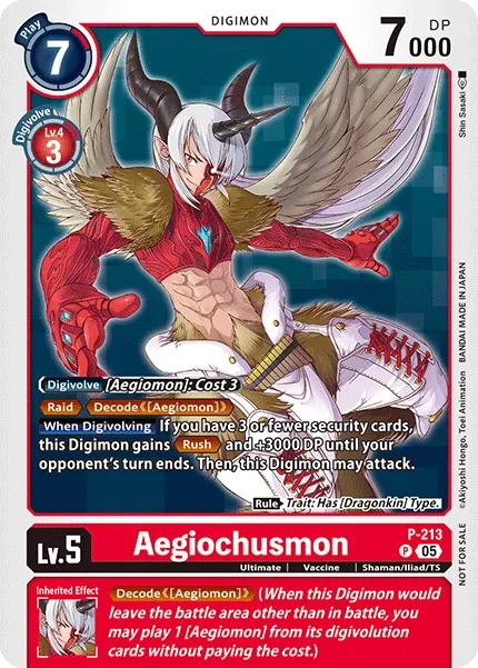 Aegiochusmon &mdash; Digimon Card Game card
