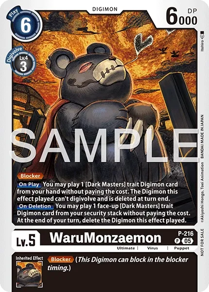 WaruMonzaemon &mdash; Digimon Card Game card